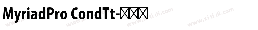 MyriadPro CondTt字体转换
